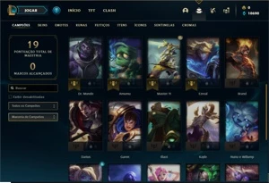 Conta ouro 2 com 26 Champs e 2 Skins - League of Legends LOL
