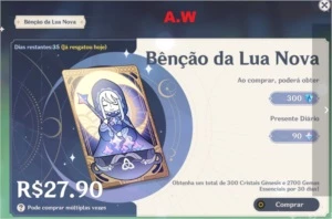 Conta Genshin Impact muito boa