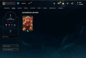 Conta ouro 4 com 22 Champs e 1 Skin + 350 RP - League of Legends LOL