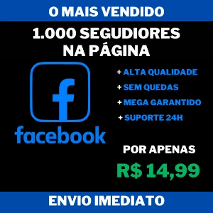 1.000 Seguidores na Página do Facebook - Redes Sociais