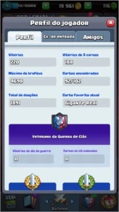 CONTA NV 9 (LEIA DESCRIÇÃO) - Clash Royale