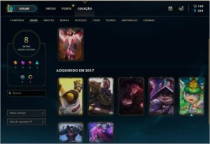 Conti Lol Gold 1 8 Skins Emotes Mmr Alto - League of Legends