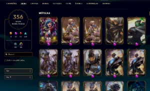 Conta Platina 4 - 378 SKINS - League of Legends LOL
