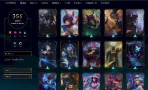 Conta Platina 4 - 378 SKINS - League of Legends LOL
