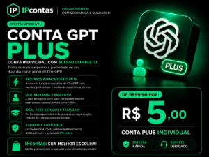 IPcontas Chat Gpt Plus + Codex | Conta Privada | 30 Dias - Premium