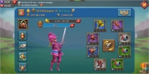 CONTA LORDS MOBILE COM 300M DE PODER COM 500k DE CADA T4 ETC