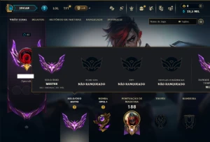Mestre com 90 Champs e 18 Skins ( 45 PDL ) - League of Legends LOL