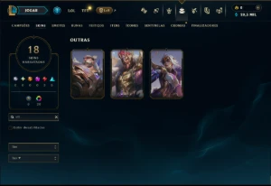 Mestre com 90 Champs e 18 Skins ( 45 PDL ) - League of Legends LOL