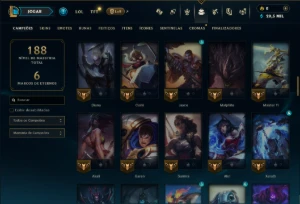 Mestre com 90 Champs e 18 Skins ( 45 PDL ) - League of Legends LOL