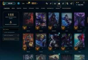 Mestre com 90 Champs e 18 Skins ( 45 PDL ) - League of Legends LOL