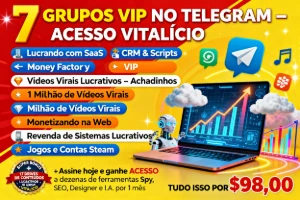 O Maior conteúdo do Mercado, Inicie sua Monetização Online