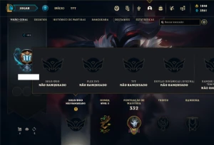 Conta Unranked com TODOS os champs e 160 Skins ( MAIN ADC ) - League of Legends LOL