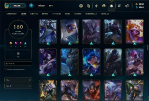 Conta Unranked com TODOS os champs e 160 Skins ( MAIN ADC ) - League of Legends LOL