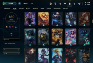 Conta Unranked com TODOS os champs e 160 Skins ( MAIN ADC ) - League of Legends LOL