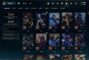 Conta Unranked com TODOS os champs e 160 Skins ( MAIN ADC ) - League of Legends LOL