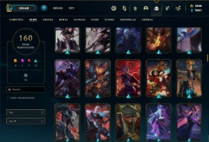 Conta Unranked com TODOS os champs e 160 Skins ( MAIN ADC ) - League of Legends LOL