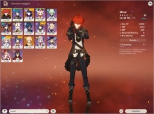 Conta Diluc + Baal + Mona AR 36 + todos geo e anemoculus. - Genshin Impact