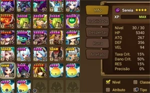 Conta SW 2 NAT5 LD Top - Summoners War