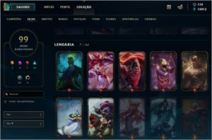 Conta League Of Legends 99 skins 30 campeões faltantes LOL