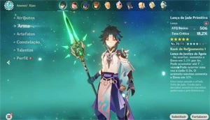 TARTAGLIA + XIAO + AQUA SIMULACRA + LANÇA DE JADE - Genshin Impact