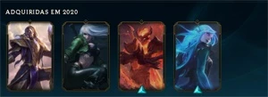 conta league of legends 2 skins vitoriosas LOL