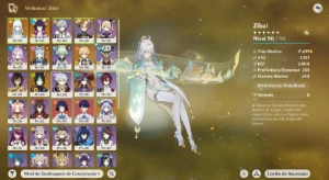 Columbina C6 + Biss, Zibai + Biss,Ineffa C1 - 50 Dias Benção - Genshin Impact