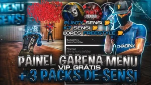 Painel Garena Menu (100% HS 🍎🍎) + 4 Brindes 🎁
