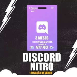 Discord Nitro 3 Mêses + 6 Impulsos - Assinaturas e Premium