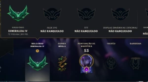 Contas esmeralda league of legends LOL