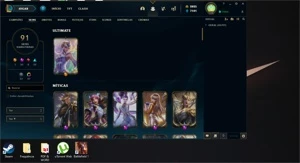 CONTA DE LOL PRATA COM 10 SKINS PRESTIGIOS 170 ESSENCIAS MIT - League of Legends