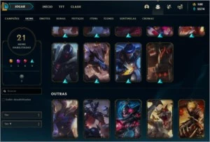Conta League of Legends - Skins LOL