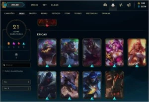 Conta League of Legends - Skins LOL