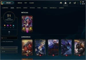 Conta League of Legends - Skins LOL