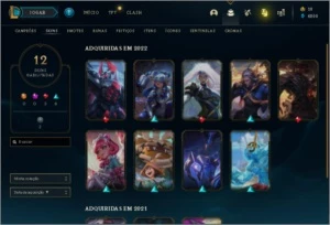 CONTA LOL COM 12 SKINS E NICK RARO - League of Legends