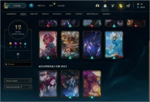 CONTA LOL COM 12 SKINS E NICK RARO - League of Legends