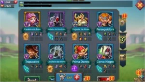 Conta 16M poder com 122 mil gemas - Lords Mobile