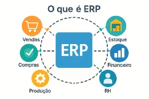 SISTEMA ERP COMPLETO 2025 - NF-e, RH, Estoque, Financeiro e