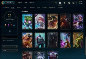 Conta League of Legends Ouro II, 55 campeões, Skins caras LOL