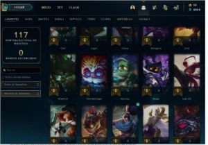Conta League of Legends Ouro II, 55 campeões, Skins caras LOL