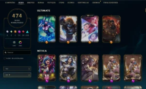 Conta league of legends 474 skins e 1700 reais gastos LOL