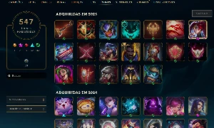 Conta league of legends 453 skins e 1600 reais gastos LOL