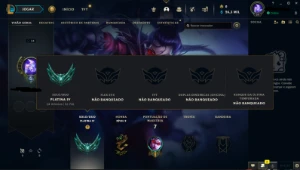 Conta de LoL platina IV, Mmr e conta de alto nivel. - League of Legends
