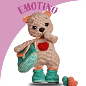 Urso Emotino em Amigurumi