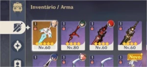 GENSHIN IMPACT ACCOUNT AR 41 4 5 STARS + 1 sword 5 stars