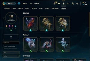Conta prata 4 com 150 Champs e 147 Skins  ( MAIN SUPORTE ) - League of Legends LOL