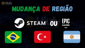 Mudança de região Steam ou Epic Games