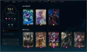 Conta com 261 skins platina 3 ryze triufante - League of Legends LOL