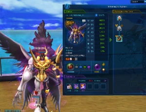 Conta LADMO Lv142 SusaShin, DarknessB, GallantShin, Alter S - Digimon Masters Online