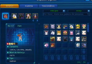 Conta LADMO Lv142 SusaShin, DarknessB, GallantShin, Alter S - Digimon Masters Online