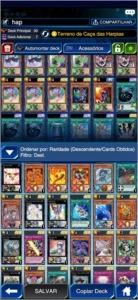 CONTA YU GI OH DUEL LINKS HARPIA/ BE/ MST/ BOOK/ CORRENTE ET - Outros